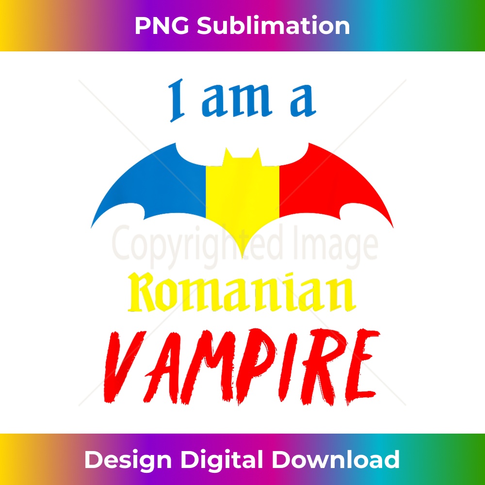 Patriotic Romanian Vampire Halloween Romania Flag 2 - Exclusive PNG Sublimation Download