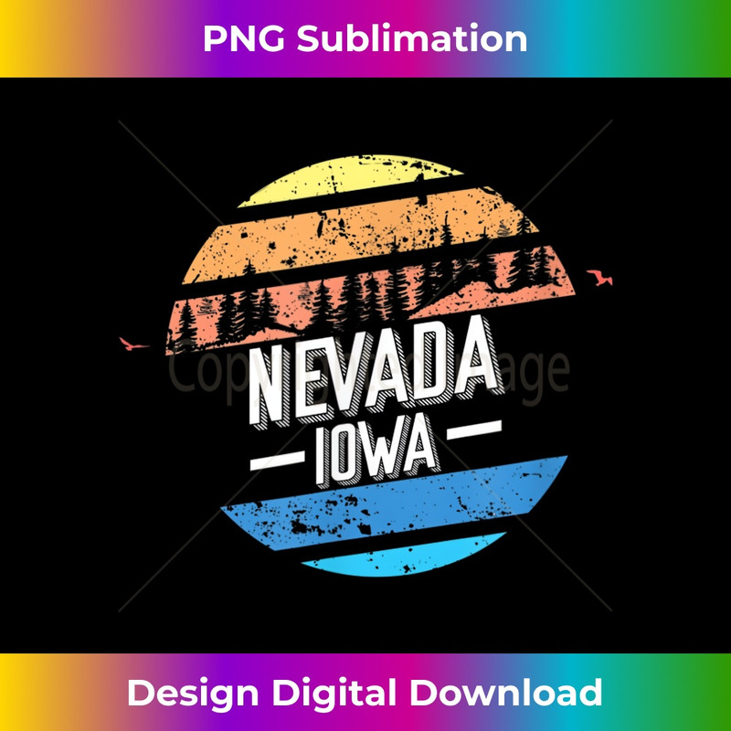 Vintage Nevada, Iowa Sunset Souvenir Print 3 - Digital Sublimation Download File