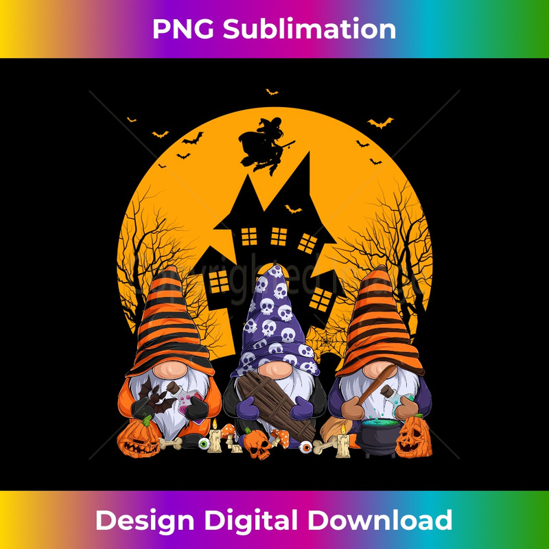 Cute Gnomes Halloween Fall Autumn Season Gnomes Girls - Signature Sublimation PNG File