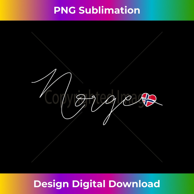 Norge Simple Love Norwegian Flag Heart on Norway  2 - Premium PNG Sublimation File
