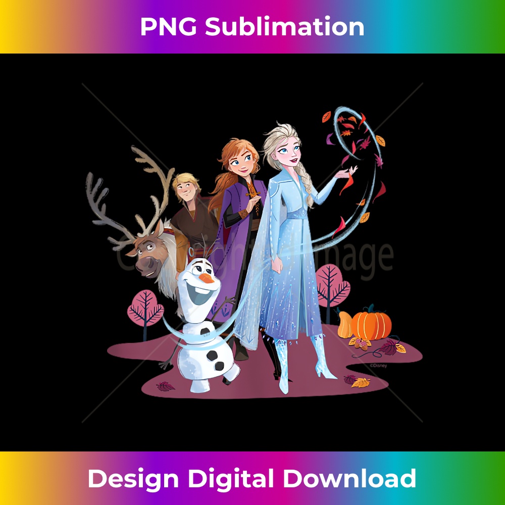 Disney Princess Frozen Elsa Anna Olaf Sven and Kristoff Fall - PNG Sublimation Digital Download