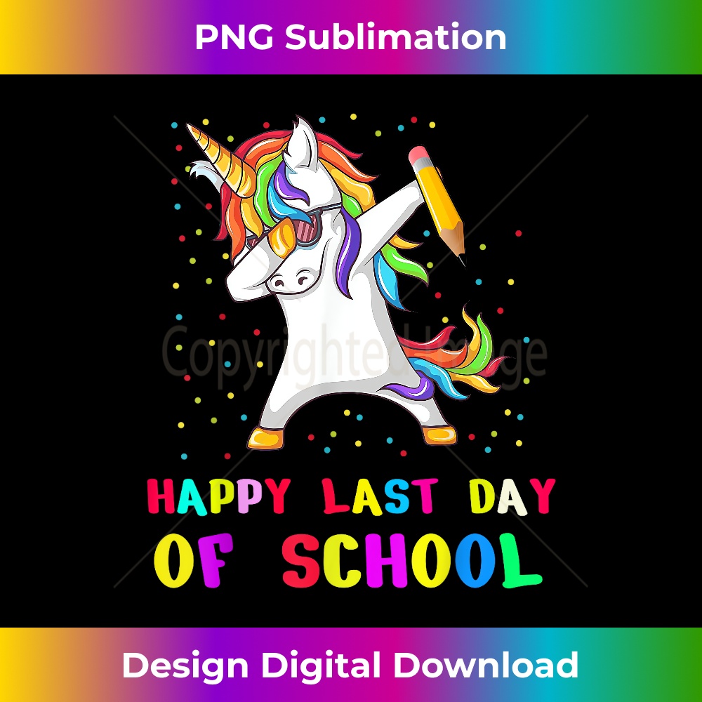 Happy Last Day Of School Teacher Student Graduation Unicorn - Artistic Sublimation Digital File