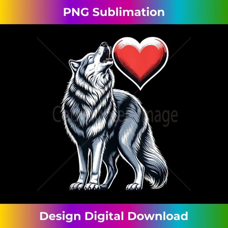Wolf Holding Heart Valentine's Day Cute Wolves Valentine 3018.jpg