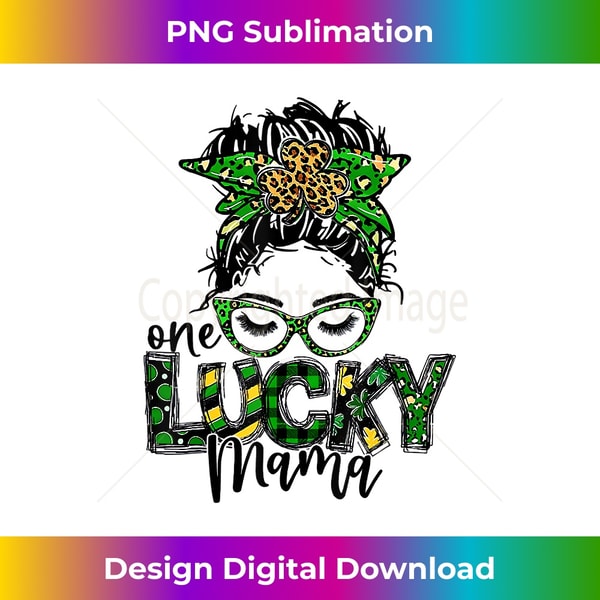 Cute Messy Bun Leopard Plaid St Patrick's Day One Lucky Mama 0819.jpg