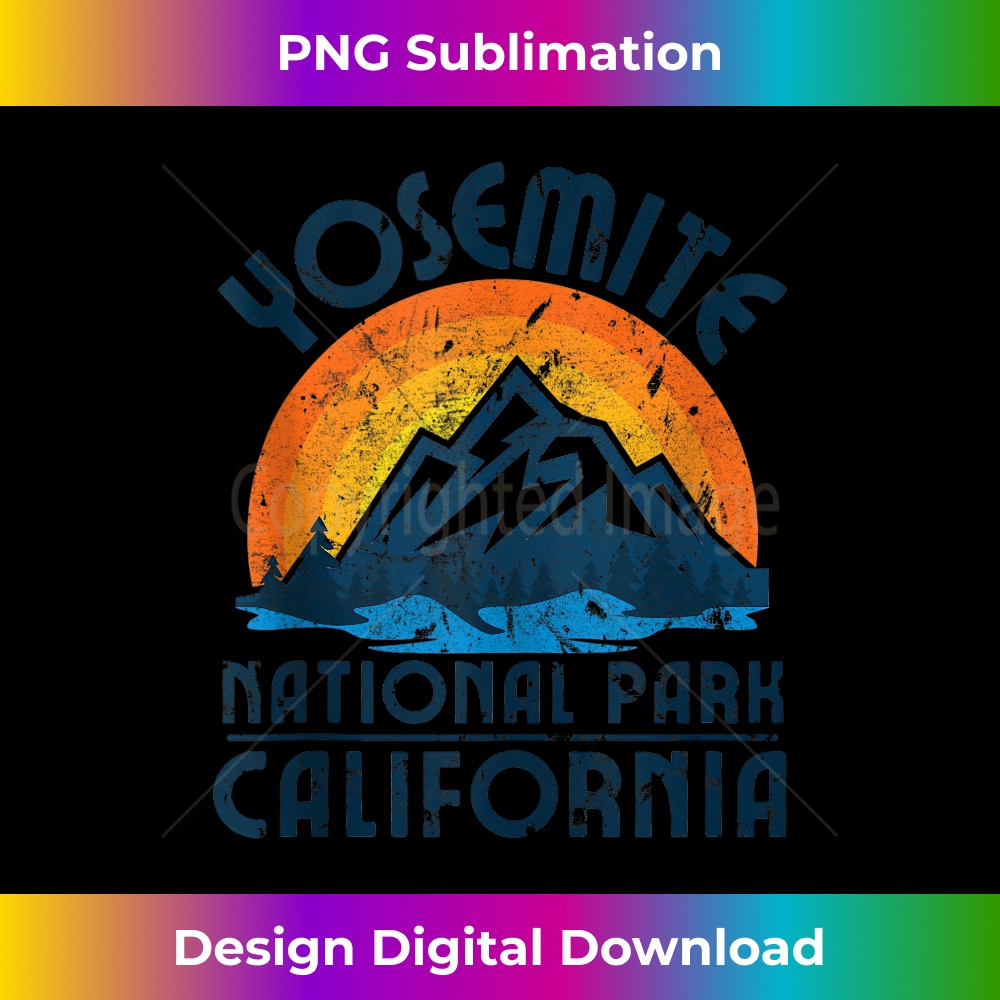 Yosemite National Park California Mountain Hiking Outdoors Tank Top - Creative Sublimation PNG Download