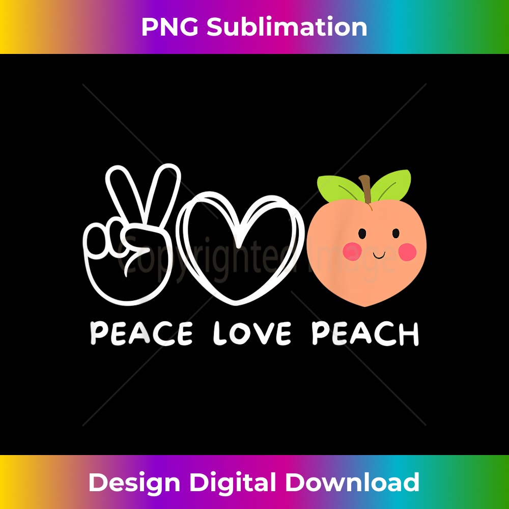 Peace, Love Peach Retro Peach Lover Fruit Lover 1 - PNG Sublimation Digital Download