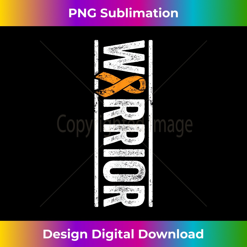 Multiple Sclerosis Warrior - Vertical MS Awareness Ribbon 1 - Premium PNG Sublimation File
