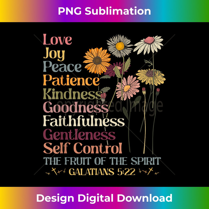 The Fruit of the Spirit Galatians Christian Cross Jesus 5 1 - PNG Transparent Sublimation Design