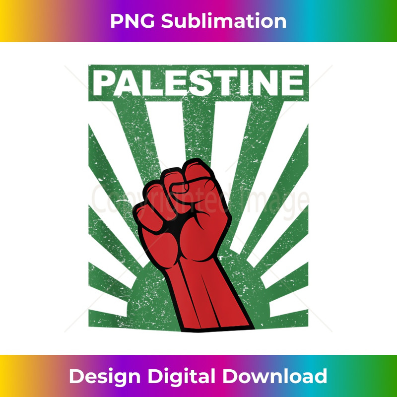 Free Palestine Propaganda-Style Palestine Fist - PNG Transparent Sublimation Design