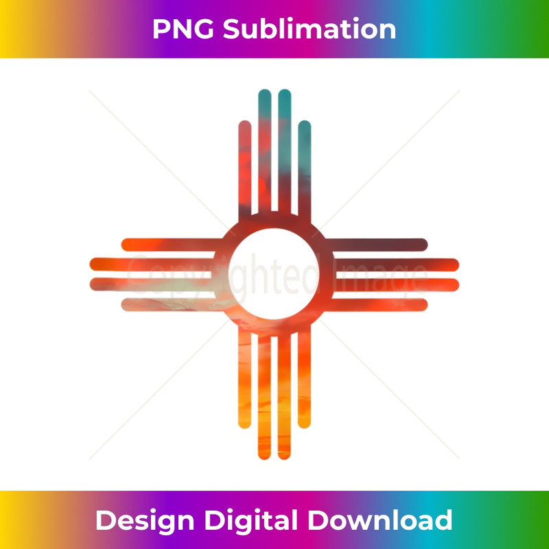 New Mexico State Zia Vintage Retro-Modern Design 1 - Aesthetic Sublimation Digital File