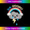 Cute Thunder Cloud with Rainbow and Lightning. Ka-Boom! - PNG Sublimation Digital Download