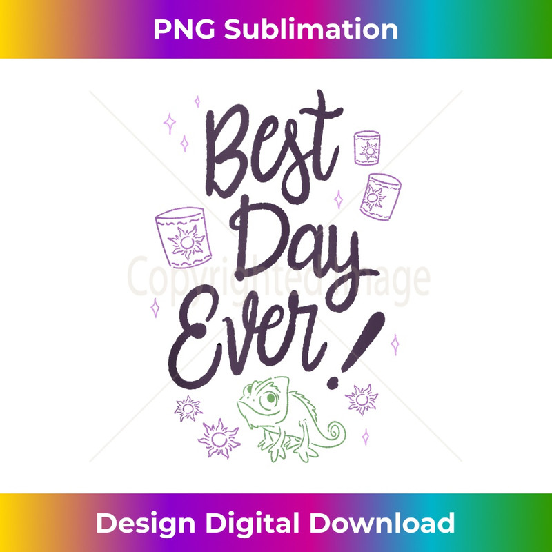 Disney Tangled Best Day Ever! Pascal Outline Portrait - PNG Transparent Sublimation Design
