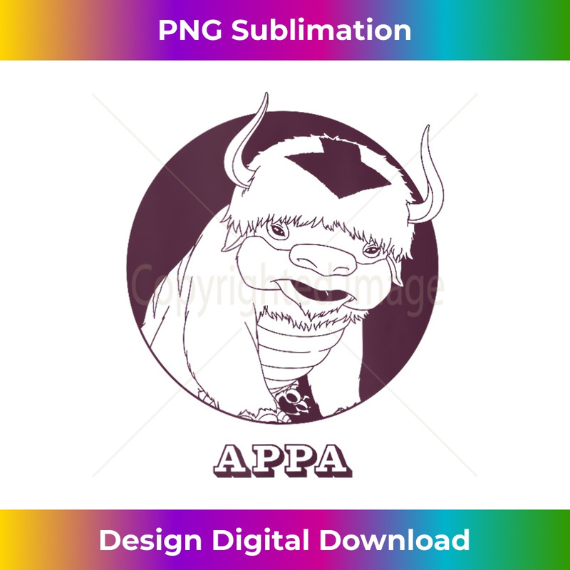 Amazon Essentials Avatar The Last Airbender Appa Circular Portrait - Instant PNG Sublimation Download