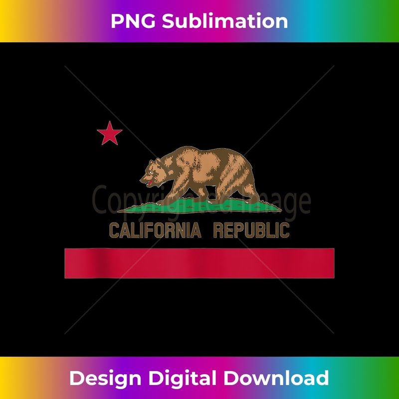 California 'Bear Republic' State Flag - Retro PNG Sublimation Digital Download