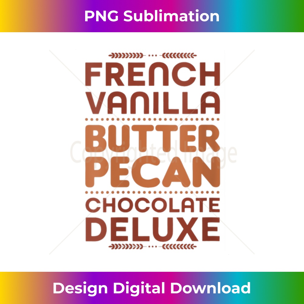 s French Vanilla Butter Pecan Chocolate Deluxe 1 - Vintage Sublimation PNG Download