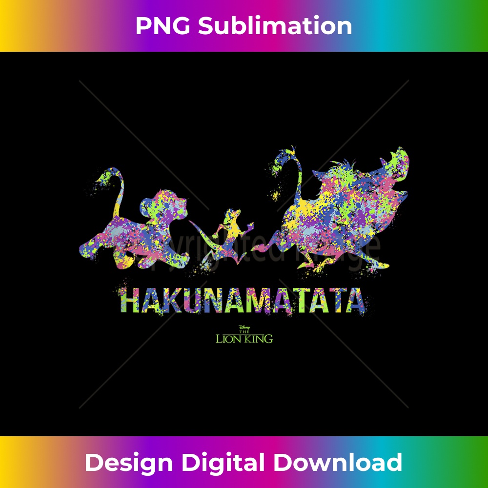 Disney The Lion King Hakuna Matata Paint Splatter Silhouette - PNG Transparent Sublimation File