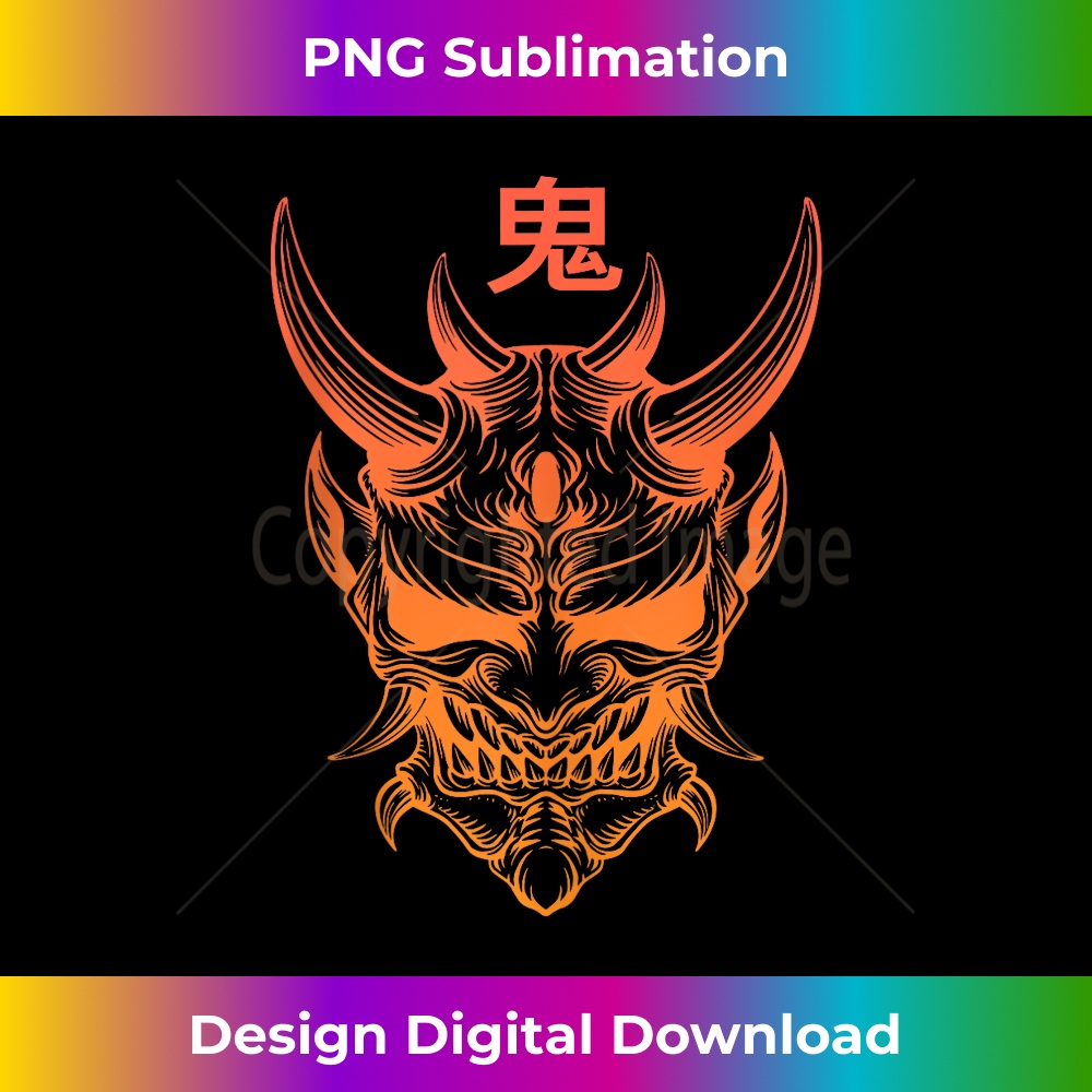 Samurai Warrior Maske, Hannya Oni Mask Japan Anime 1 - Instant Sublimation Digital Download
