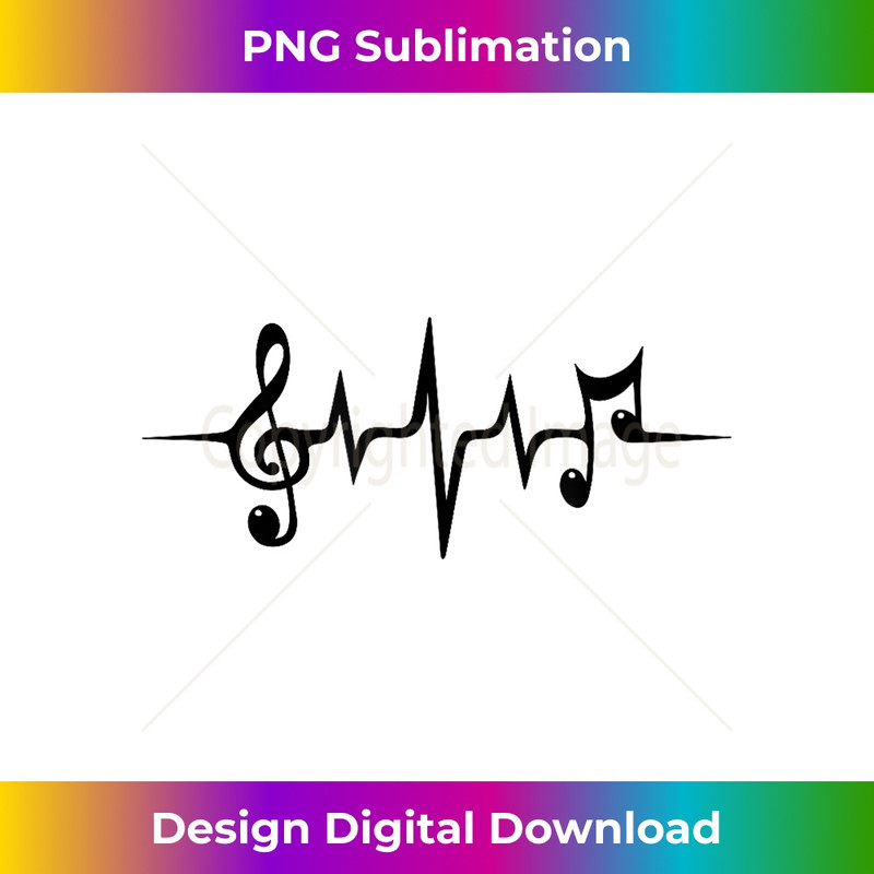 Music Frequency Sound Wave Pulse Treble Clef Musical Notes 1 - PNG Transparent Sublimation File