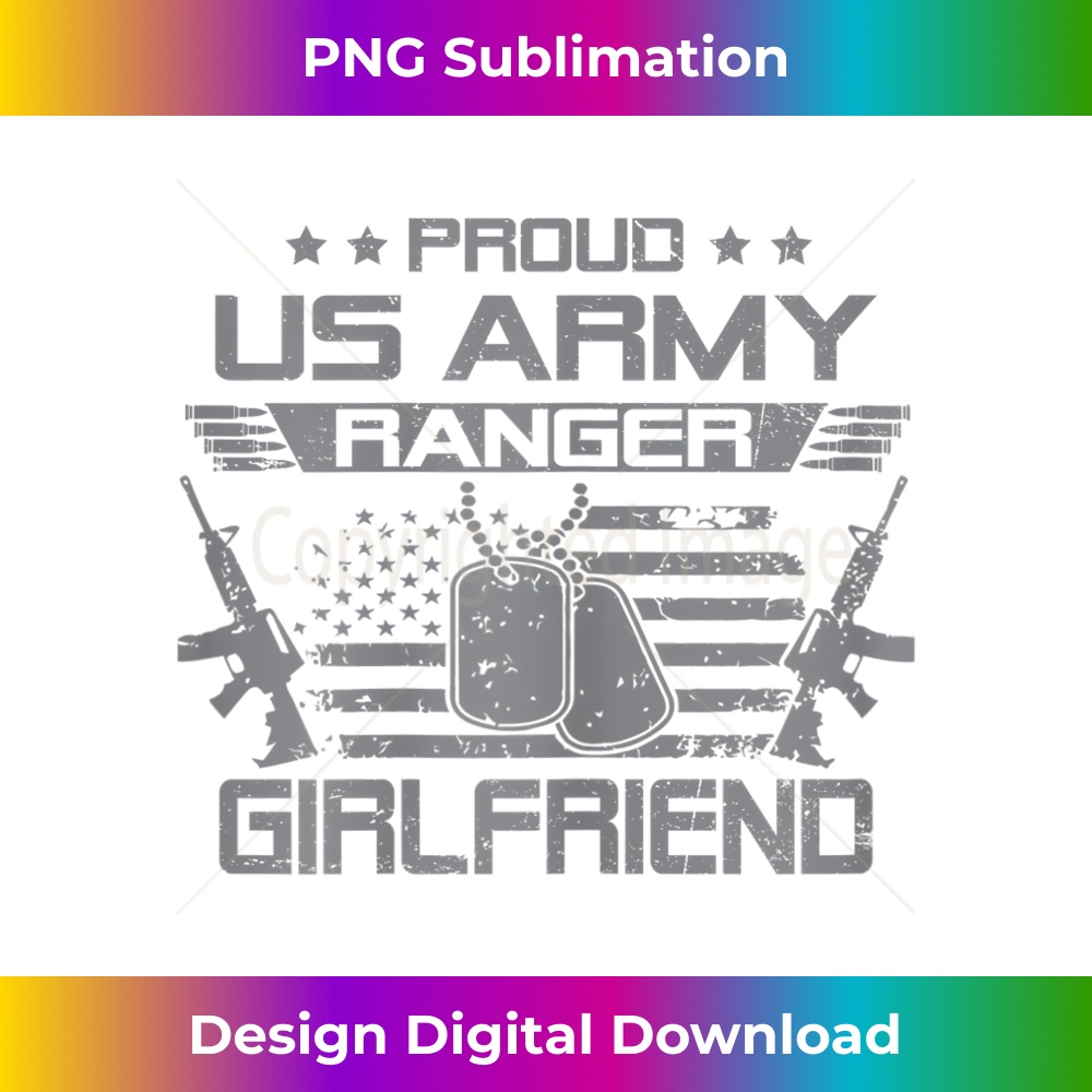s Proud US Army Ranger Girlfriend Flag American USA Military 2 - Signature Sublimation PNG File