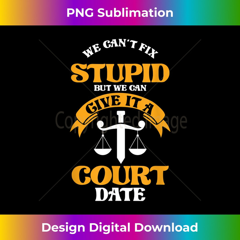 We Can't Fix Stupid We Can Give It Court Date  Lawyer 3 - High-Quality PNG Sublimation Download