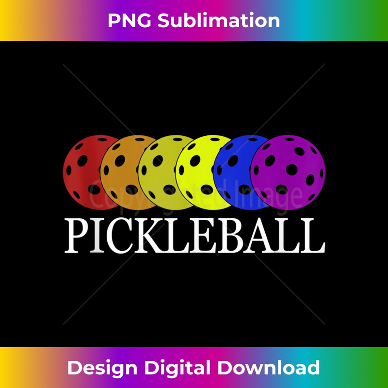 Pickleball Rainbow  2 - Modern Sublimation PNG File
