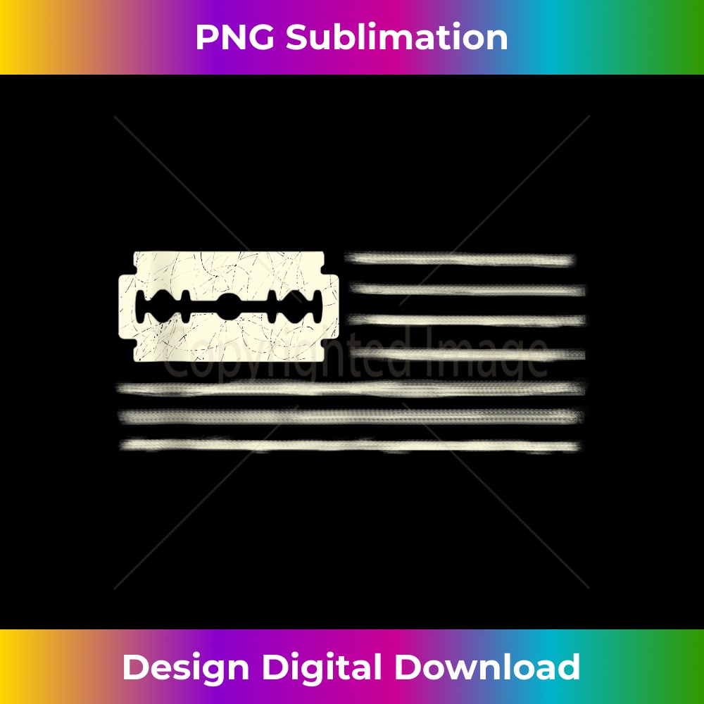 USA flag - Lines of cocaine coke and razor blade 1 | Inspire Uplift