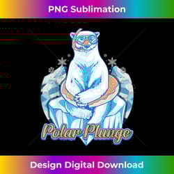 polar plunge ice jump funny polar bear winter swimming - high-resolution png sublimation file