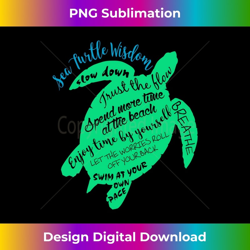 Green Sea Turtle Hawaiian Honu Wisdom Long Sleeve - Stylish Sublimation Digital Download