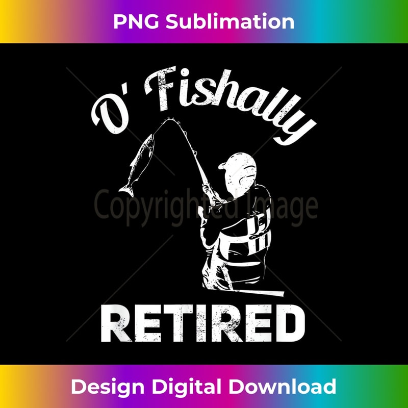 Ofishally Retired Fishing Retro Retirement 1 - Sublimation-Ready PNG File