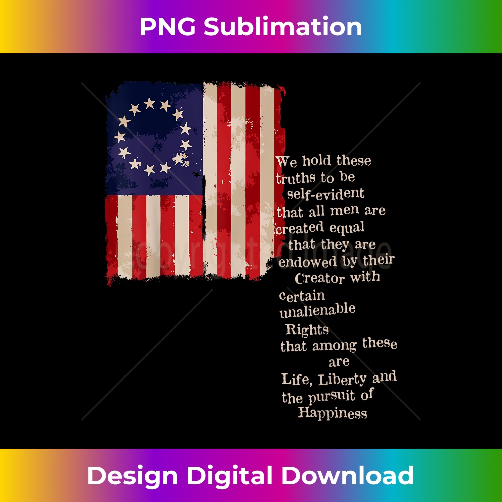 Betsy Ross American Flag the pursuit of Happiness - Premium Sublimation Digital Download