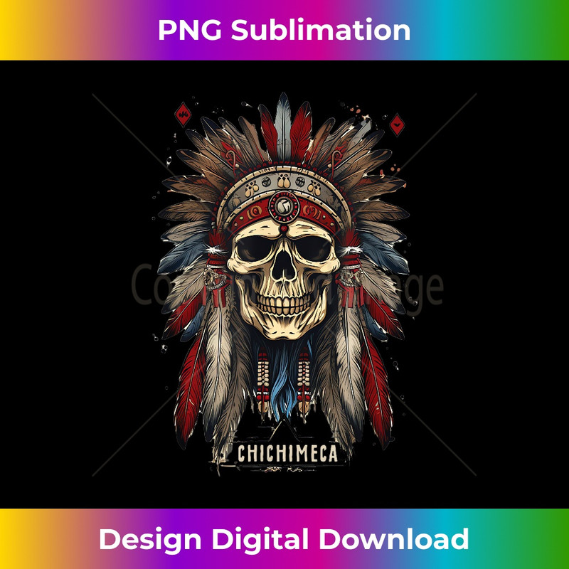 Chichimeca Mexican Native Indian Skull Warrior Pride - Signature Sublimation PNG File