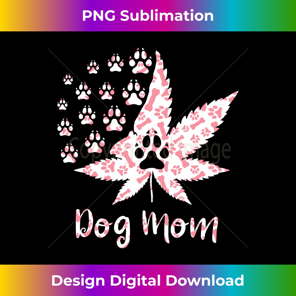 Dog mom spiral Weed dog paws Print cannabis 420 Pot Stoner - Sublimation-Ready PNG File