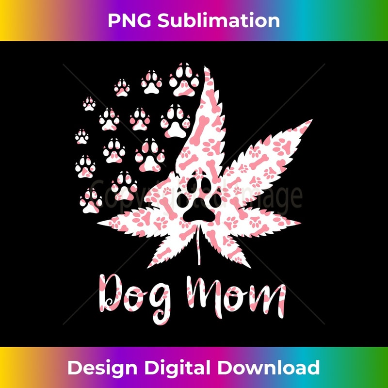 Dog mom spiral Weed dog paws Print cannabis 420 Pot Stoner - Sublimation-Ready PNG File