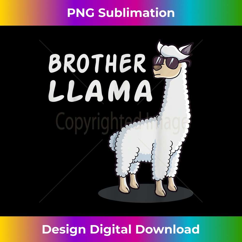Brother Llama Matching Family Birthday Alpaca with glasses - Premium Sublimation Digital Download
