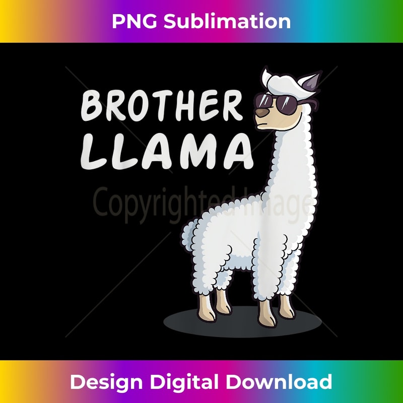 Brother Llama Matching Family Birthday Alpaca with glasses - Premium Sublimation Digital Download