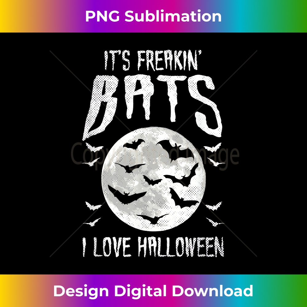 It's Freakin Bats Clothing I Love Halloween - Retro PNG Sublimation Digital Download