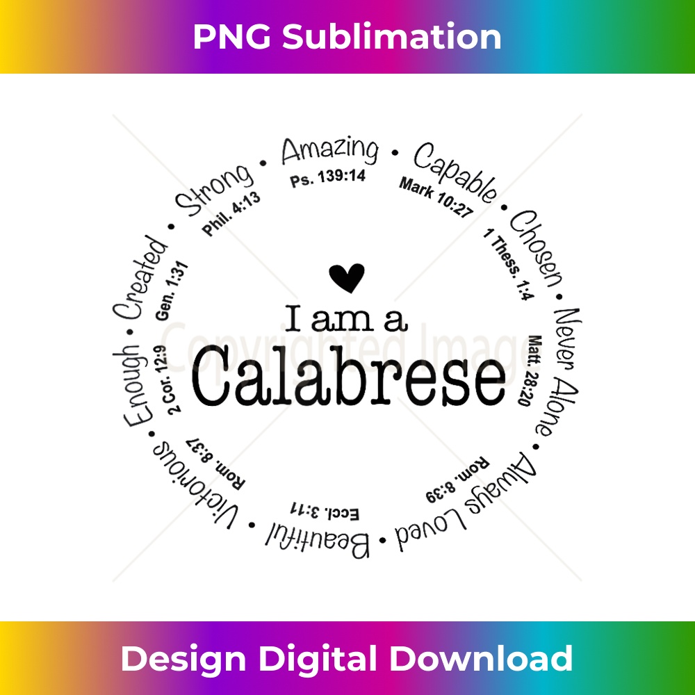 Calabrese Family Name - Mom Name Mothers Day - Artistic Sublimation Digital File