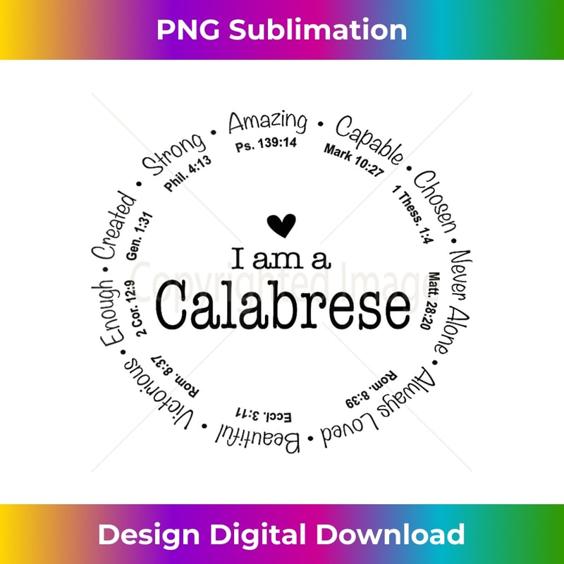 Calabrese Family Name - Mom Name Mothers Day - Artistic Sublimation Digital File