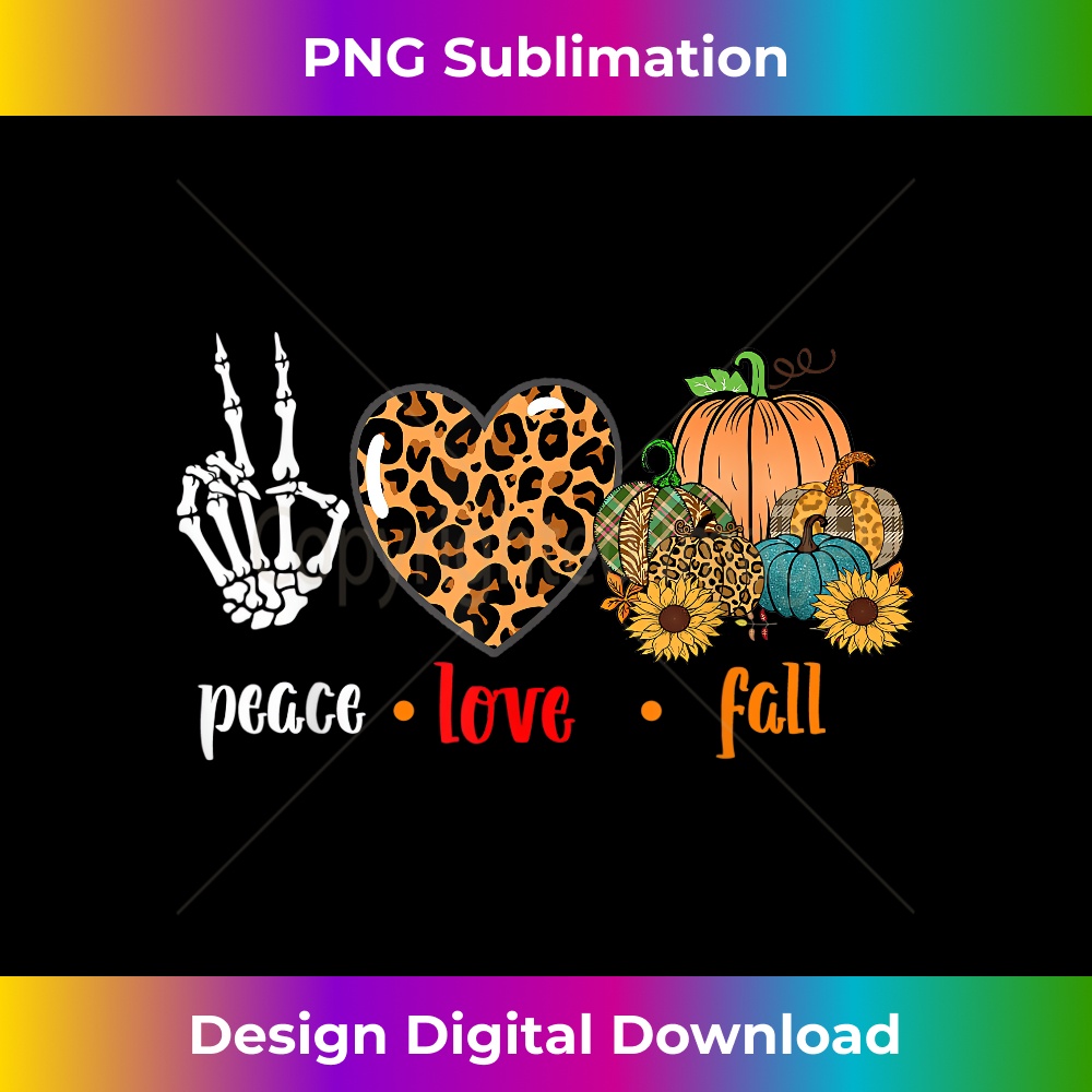 peace love Fall Leopard pumpkin Halloween Sunflower 1 - Digital Sublimation Download File