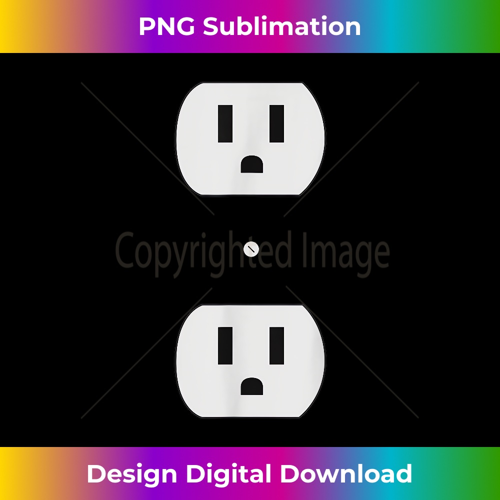 Super Simple Easy Halloween Costume - Electrical Outlet Plug 1 - Sublimation-Ready PNG File