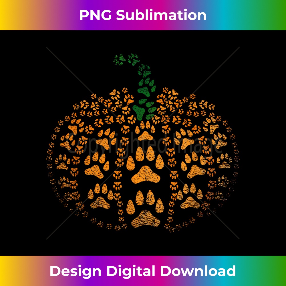 Pet Paw Print Pumpkin 1 - Aesthetic Sublimation Digital File