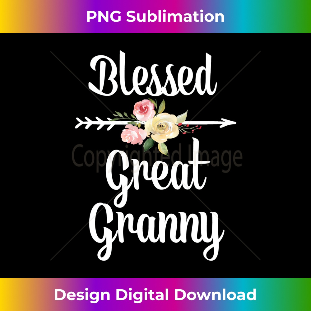 Blessed Great Granny Flower Arrow  Great Grandma - Sublimation-Ready PNG File