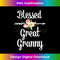 Blessed Great Granny Flower Arrow  Great Grandma - Sublimation-Ready PNG File