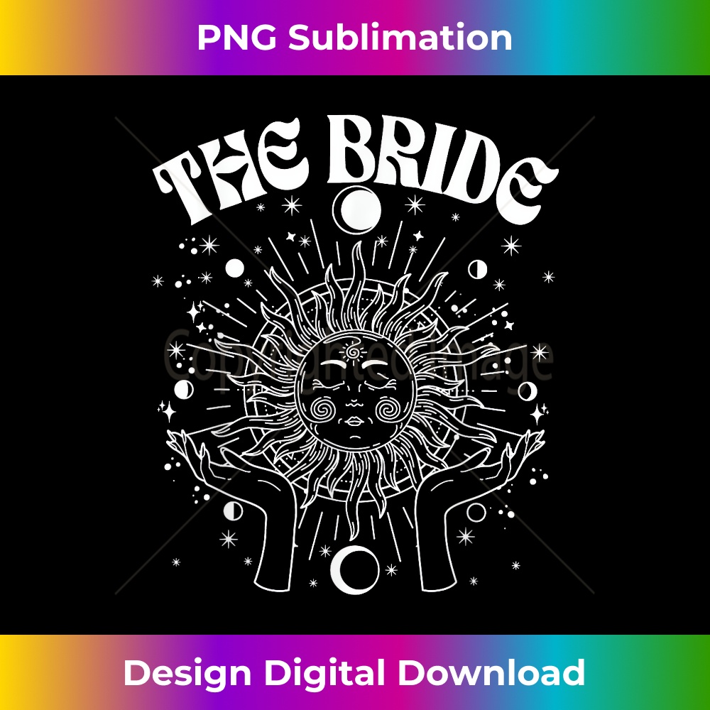 Witchy Bride Coven Tarot Celestial Gothic Bachelorette Party 1 - PNG Sublimation Digital Download