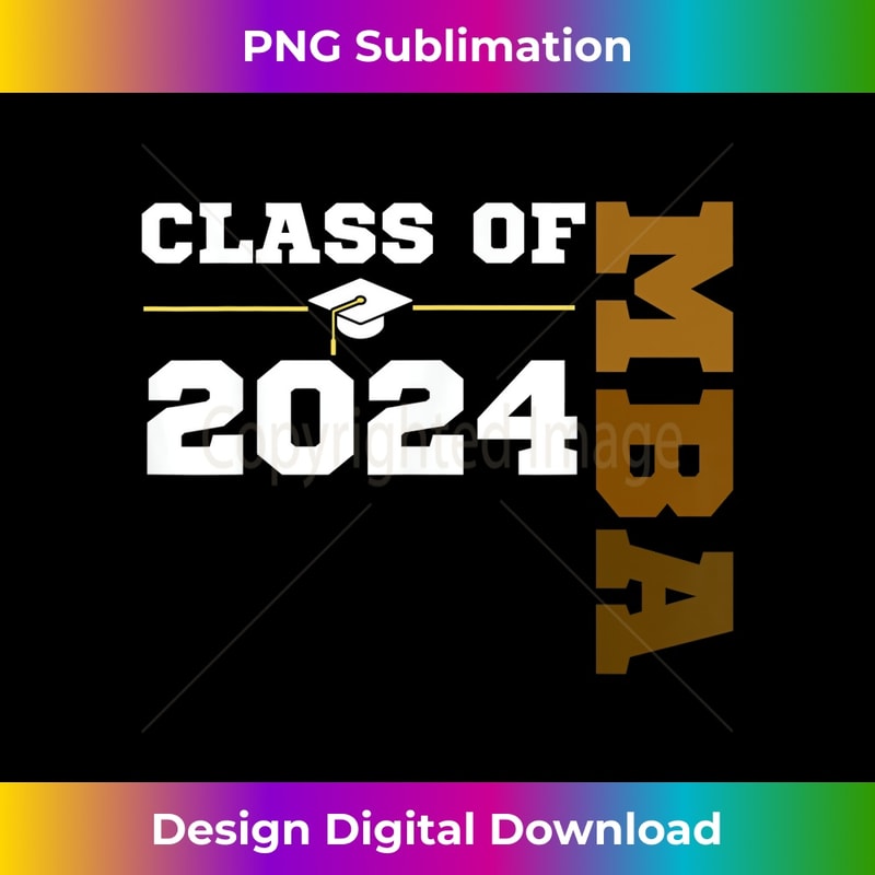 Class of 2024 MBA 24 Melanin Colors Black Student Graduation - Stylish Sublimation Digital Download