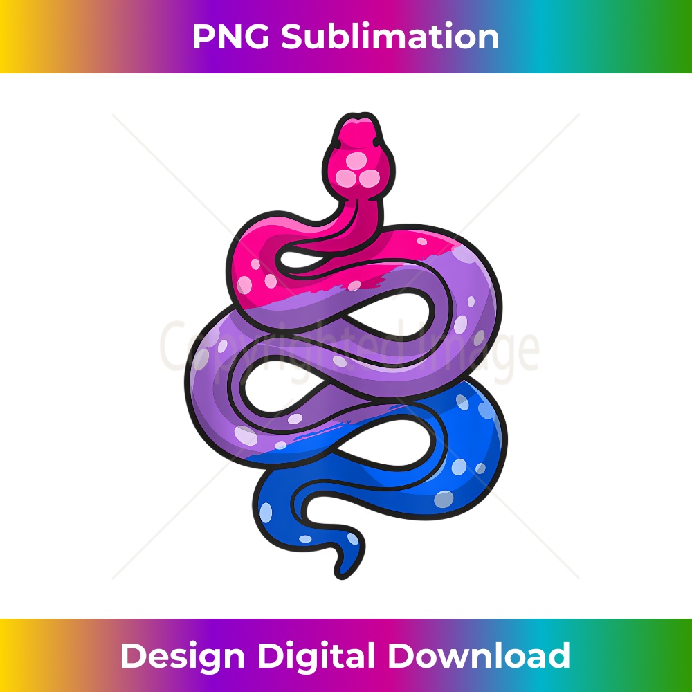 Bisexual Pride Snake Bi Pride Flag Colors LGBT Reptile Lover - Elegant Sublimation PNG Download