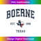 Boerne Texas TX Vintage State Flag Sports Navy Design - Special Edition Sublimation PNG File