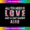 All you need is love and a cat named Alfie Vintage Floral - Exclusive PNG Sublimation Download