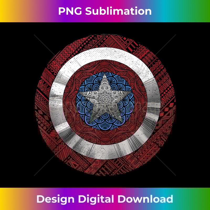 Marvel Comics Retro Classic Captain America Detailed Shield - Instant PNG Sublimation Download