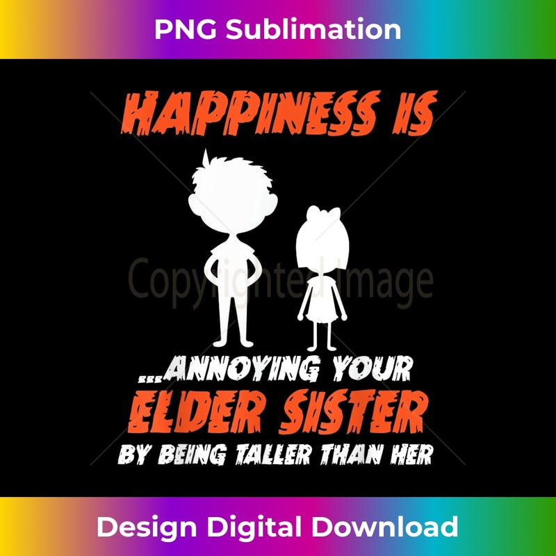 Sibling Elder Sister and Taller Brother 1 - Retro PNG Sublimation Digital Download